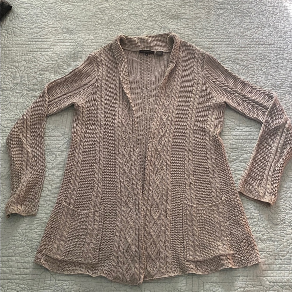 Jeanne Pierre Gray Knit Cardigan